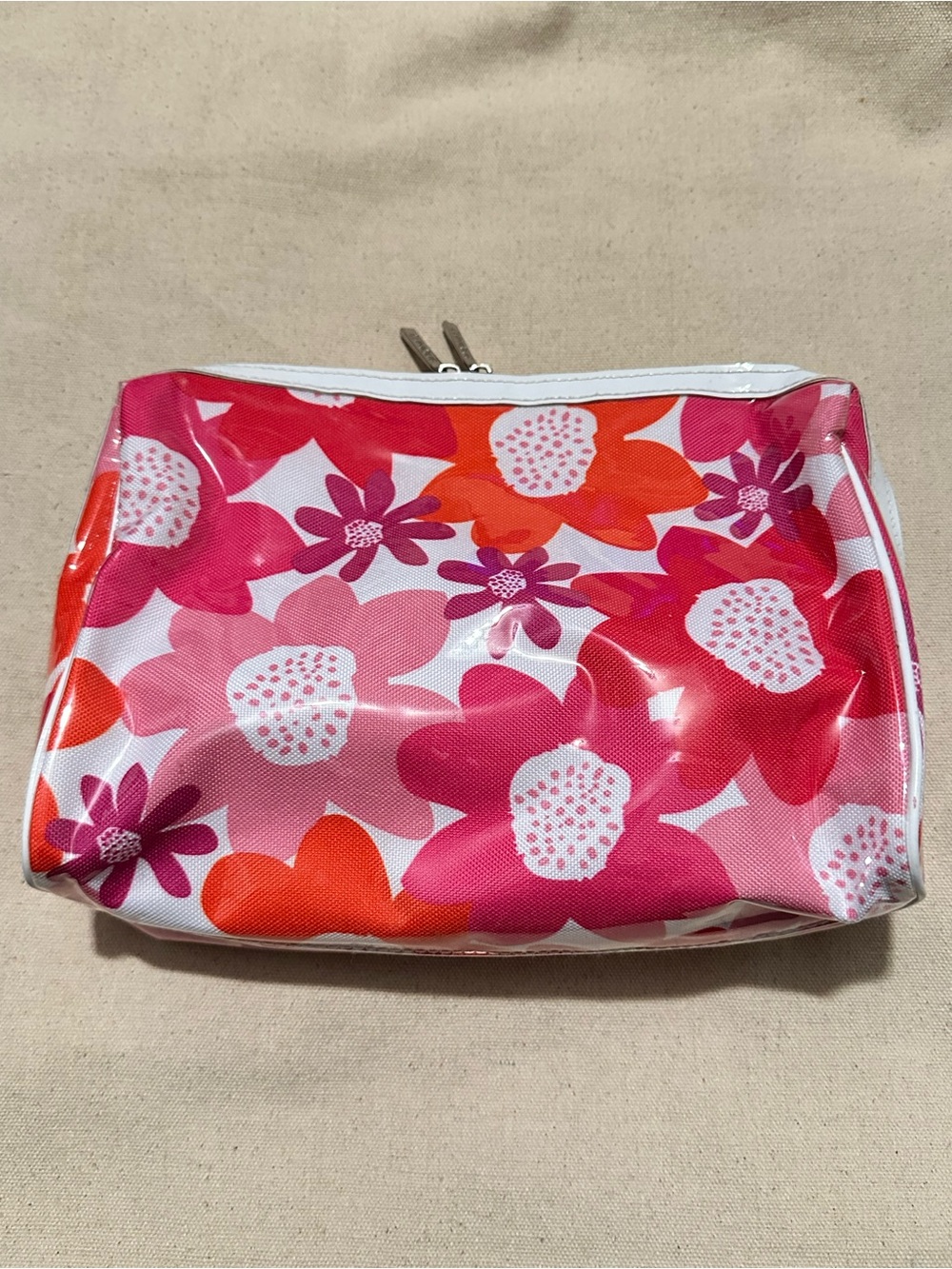 Clinique | Cosmetic Bag | Clinique Floral Pink Cosmetic Pouch